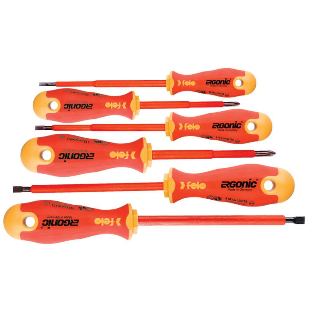 Felo 6pc Ergonomic Screwdriver Set 53169 Acme Tools
