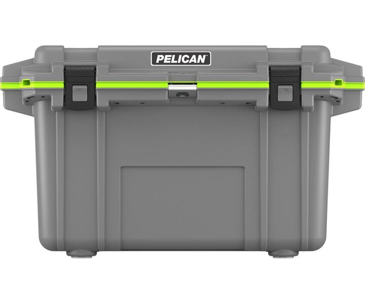 Pelican Polypropylene Elite Cooler with Handle, 70 Quart, Gray and Green