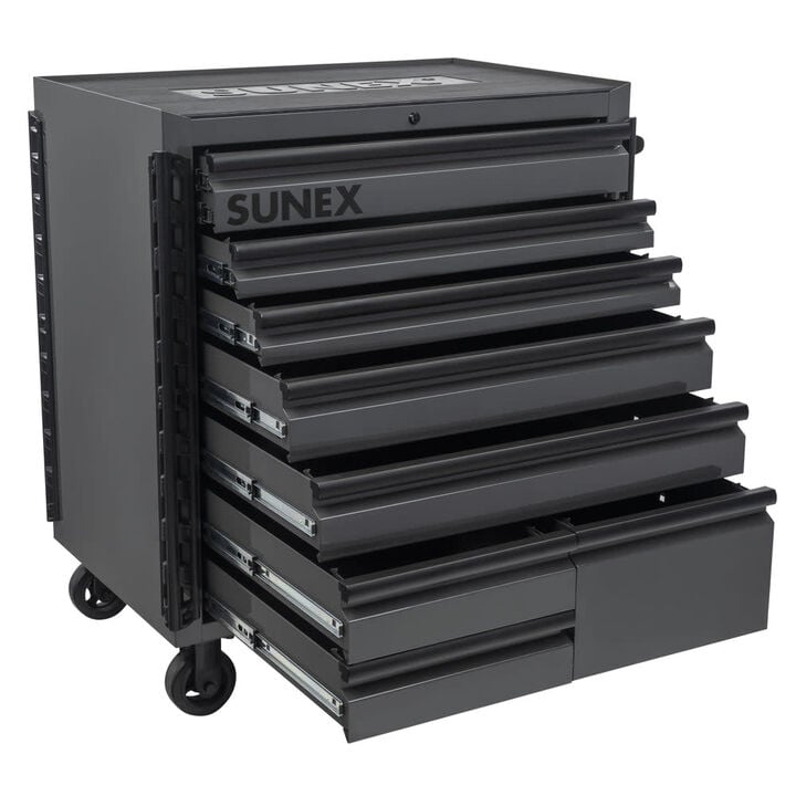 Sunex 41 Inch 8-Drawer Premium Service Cart Gray, large image number 3
