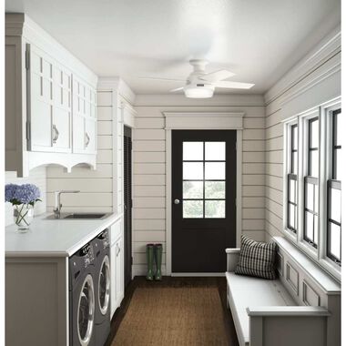 Hunter Fan Dempsey Ceiling Fan 44in Fresh White Blonde Oak/White, large image number 10
