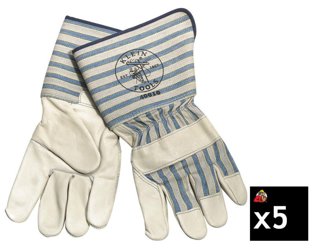 Klein Tools Large Long-Cuff Gloves Pack of 5, large image number 1