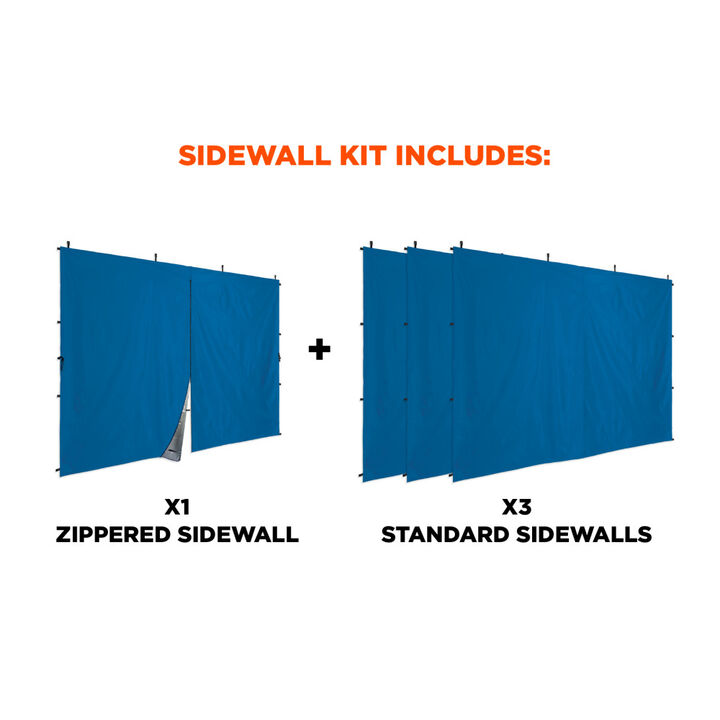 Ergodyne Pop-Up Tent Sidewall Kit Blue, large image number 1