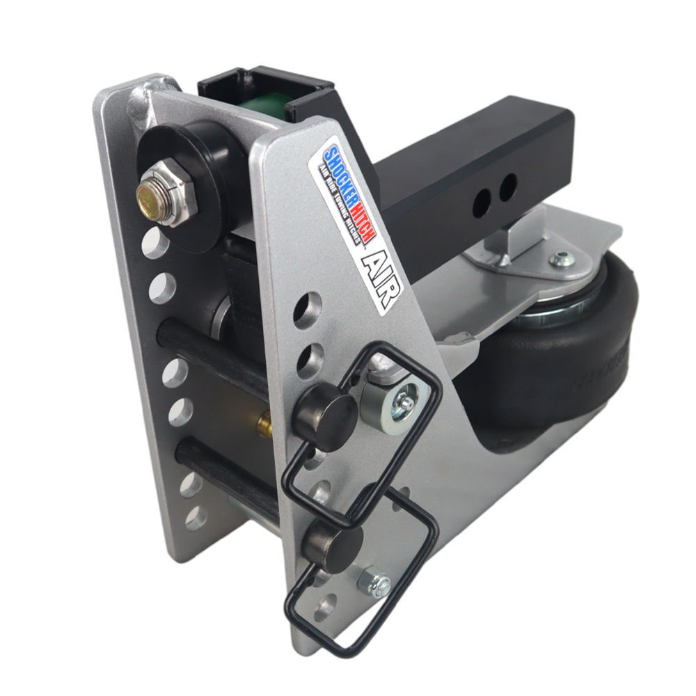 Shocker Hitch Streamline 10K Aluminum 2 Inch Air Receiver Hitch & Black Combo Sway Bar Tab Ball Mount 2 Inch & 2 5/16 Inch Hitch Ball, large image number 2