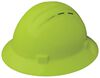 ERB Hi-Vis Lime Americana Full Brim Vent Hard Hat Ratchet Suspension, small