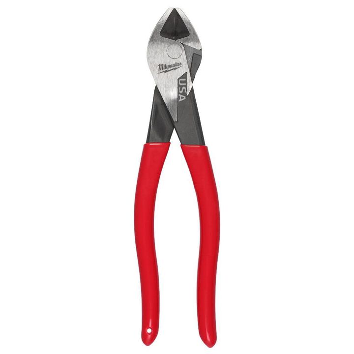 Milwaukee 8 Inch Angled Head Diagonal Dipped Grip Cutting Pliers (USA), large image number 13