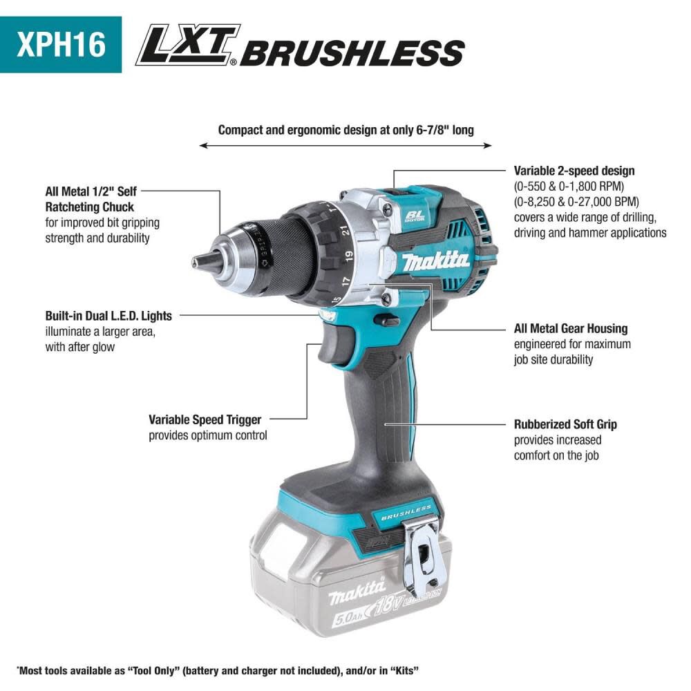 Makita - マキタ18v 6.0 Makita 18V LXT Lithium-Ion 6.0 Ah Battery BL1860B - The Home