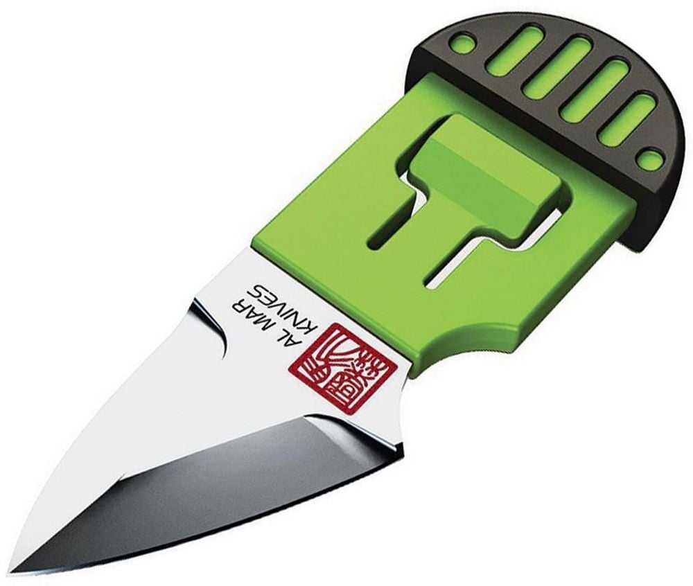 AL MAR Knives 1.3in Stinger Keychain Fixed Knife, Green, large image number 1