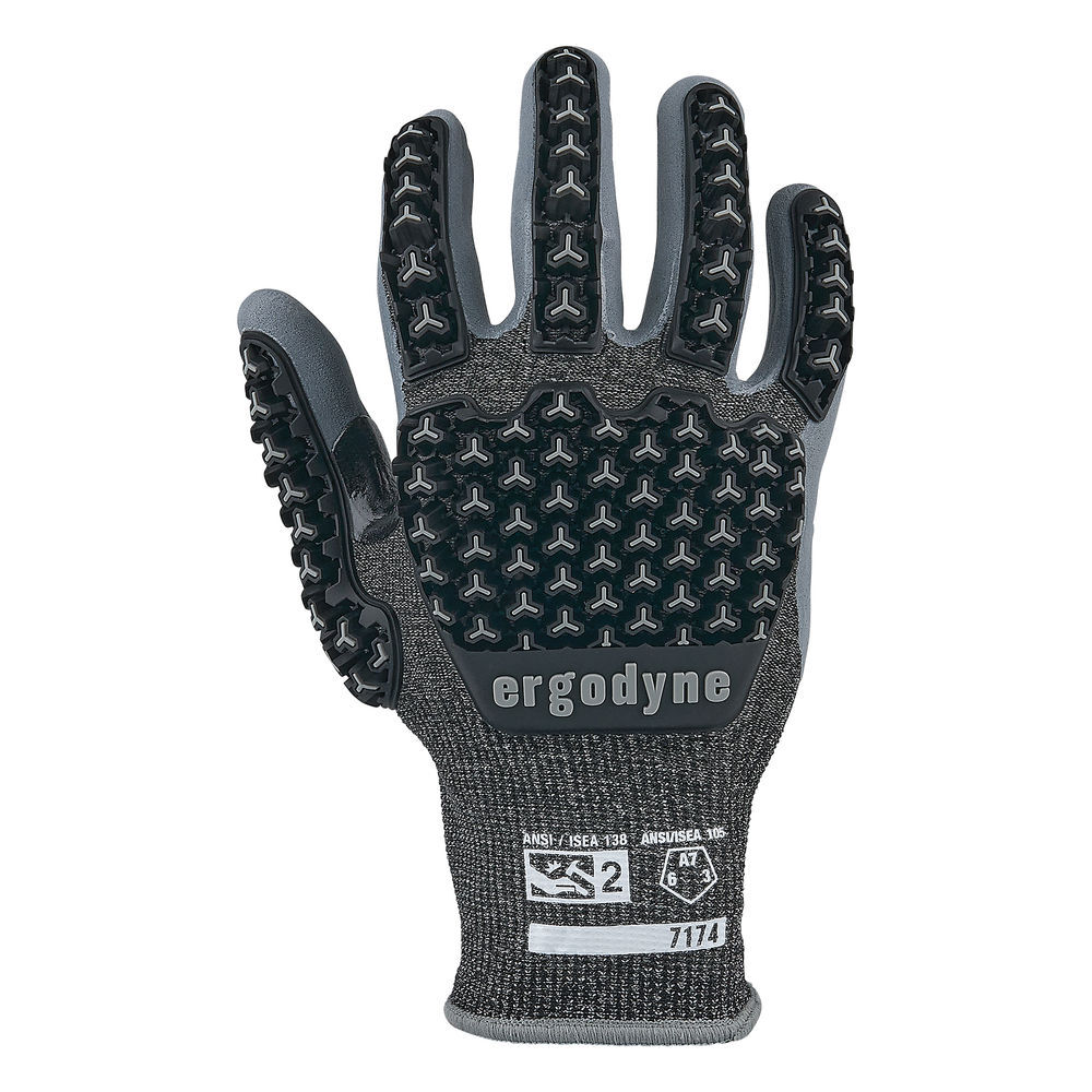 Ergodyne 7174 Coated A7 Cut-Resistant Impact Gloves XL Gray, large image number 9
