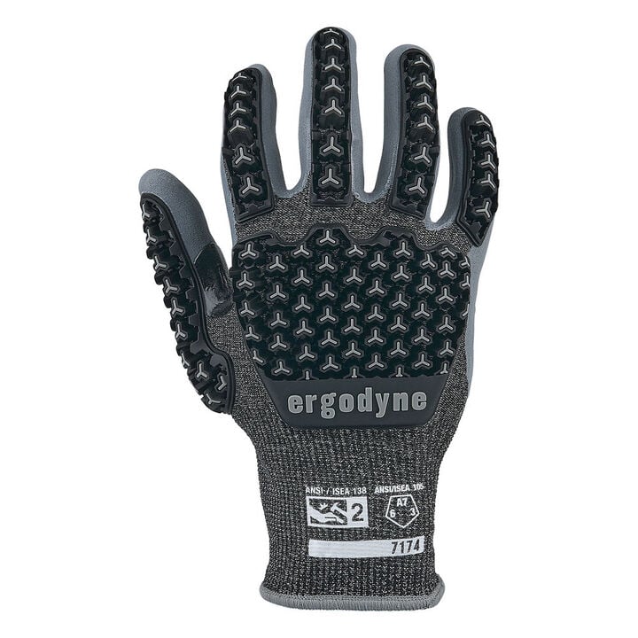 Ergodyne 7174 Coated A7 Cut-Resistant Impact Gloves XL Gray, large image number 8