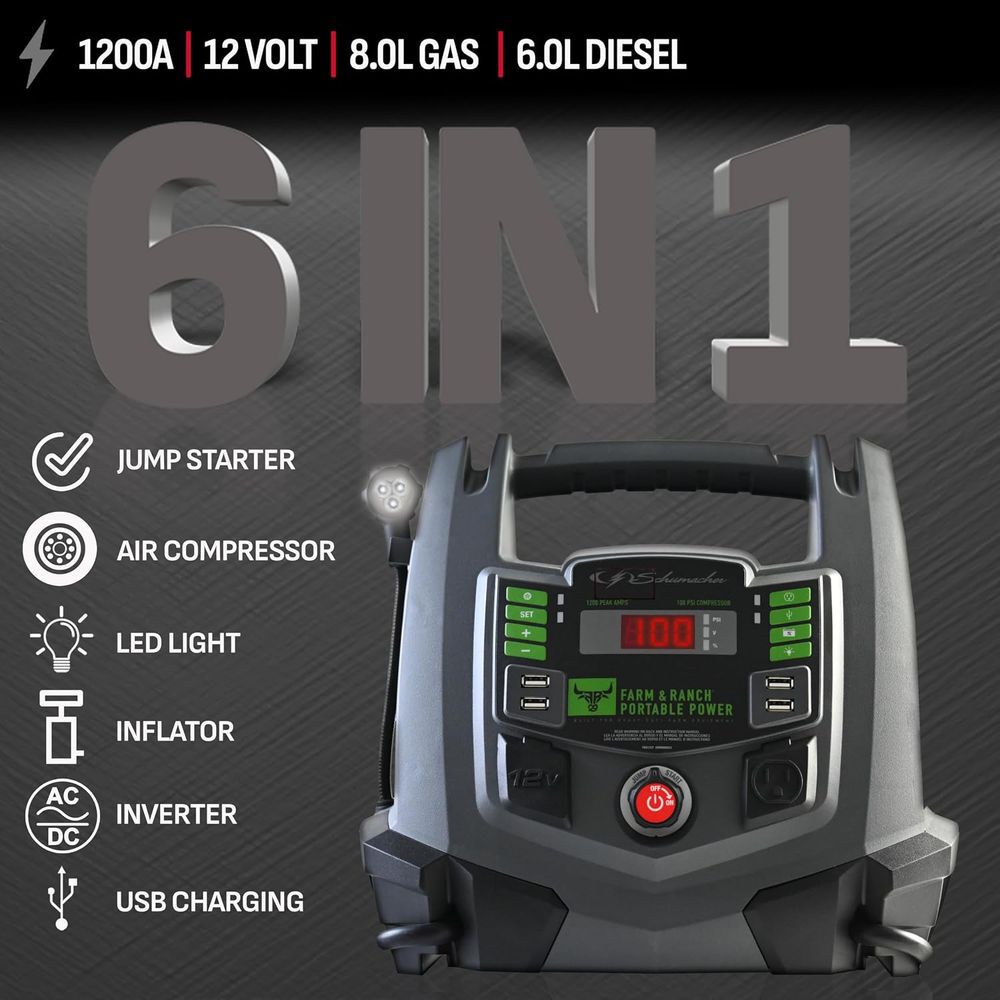 Schumacher Electric 1200A Jump Starter and Portable Power Station, large image number 3