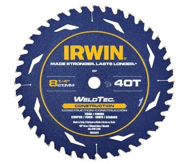 Irwin Weldtec 8-1/4 in 40T Circular Saw Blade