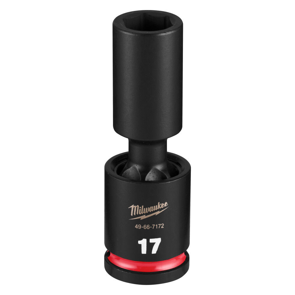 Milwaukee SHOCKWAVE Impact Duty 1/2 Inch Drive 17MM Deep Swivel Socket - 49-66-7172