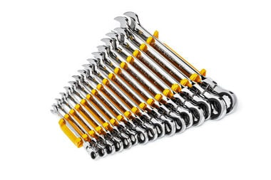 GEARWRENCH 16 Pc 90T 12 Point Flex Head Ratcheting Combination Metric Wrench Set, large image number 3