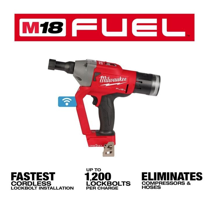 Milwaukee M18 FUEL 1/4inch Lockbolt Tool with ONE-KEY (Bare Tool) Reconditioned, large image number 1