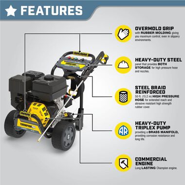Champion Power Equipment Pro 4200-PSI 4.0-GPM Commercial Duty Low Profile Gas Pressure Washer, large image number 6