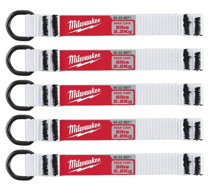 Milwaukee 5pc 5lb D-Ring Web Attachment, large image number 5