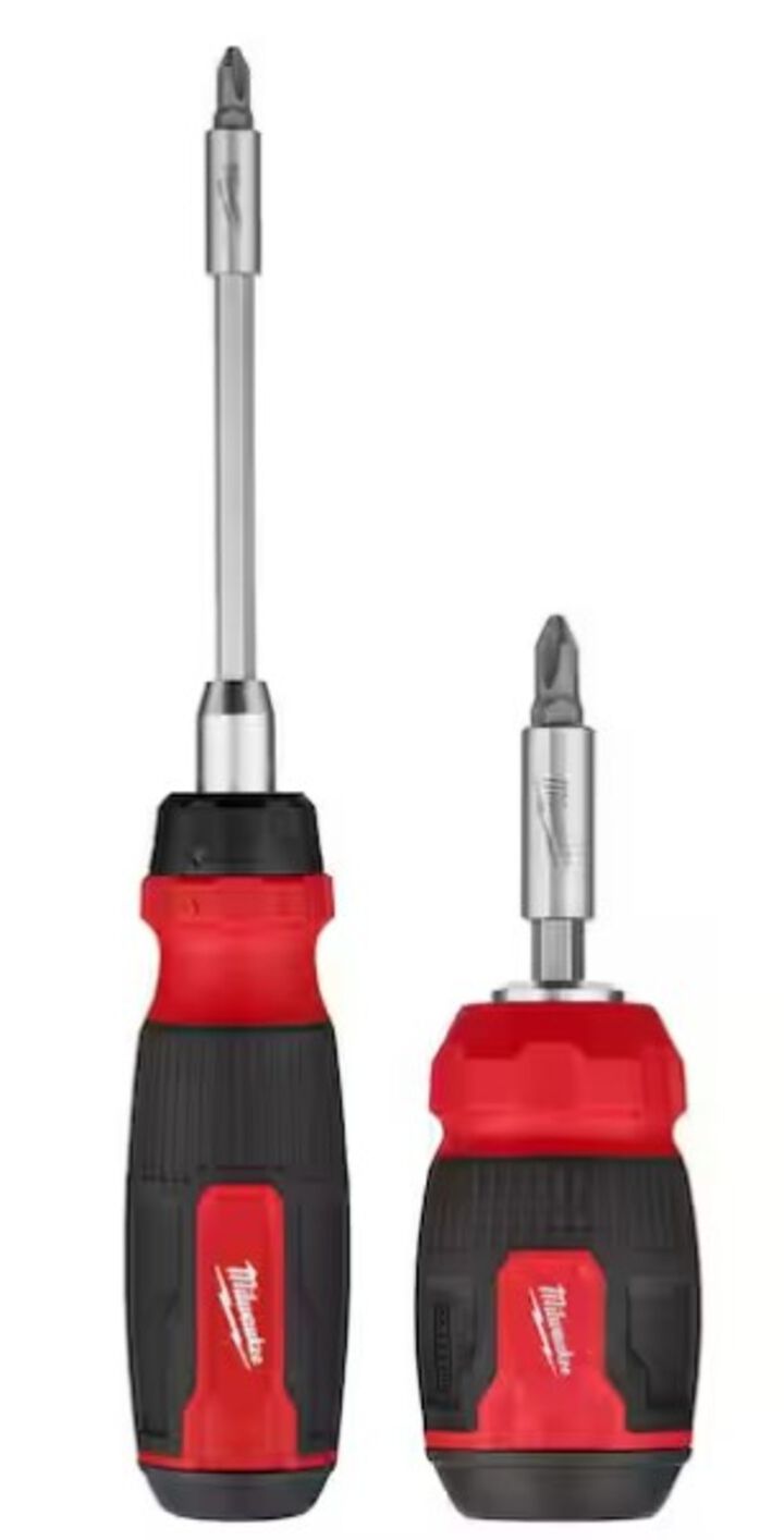 Milwaukee 14-in-1 Ratcheting Multi-Bit Screwdriver and 8-in-1 Compact Multi-Bit Screwdriver