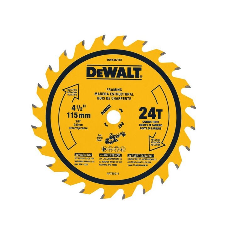 DEWALT 4-1/2 In. 24T TCT Saw Blade