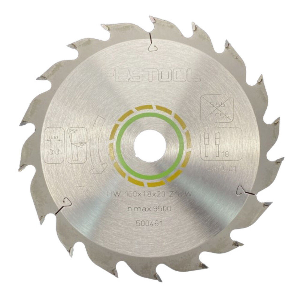 Festool 6-1/4 Inch Diameter 5/64 Inch Cutting Width W18 Teeth Standard Saw Blade, large image number 1