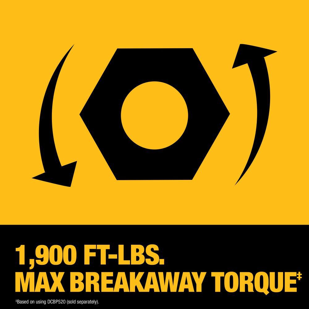 DEWALT 20V MAX XR 3/4 Inch Impact Wrench with Hog Ring (Bare Tool), large image number 6