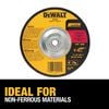 DEWALT 7 x 1/4 x 5/8-in to 11Depressed Center Metal Grinding Wheel, small image number 3