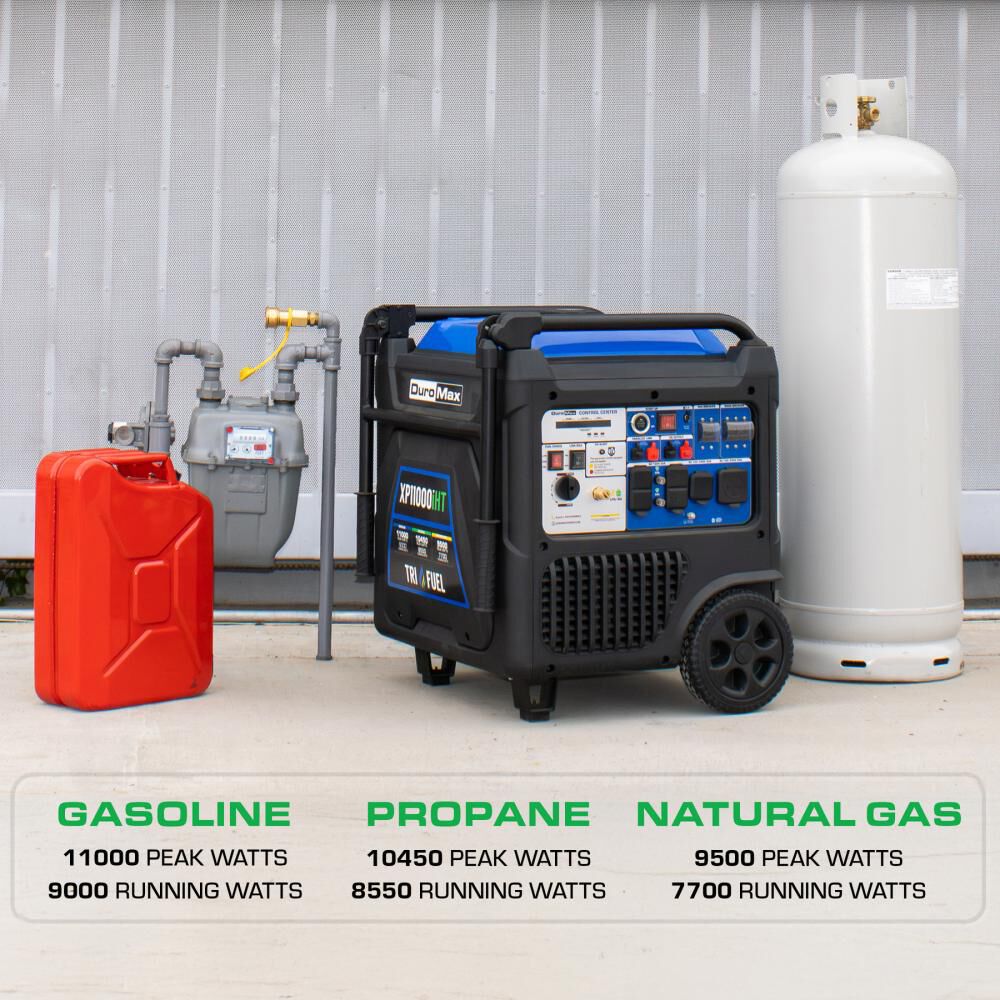 Duromax 11000 Watt Portable Tri Fuel 49 State Inverter Generator with CO Sensor, large image number 3