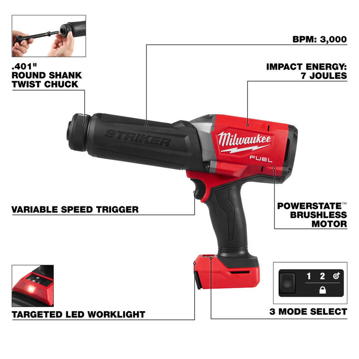 Milwaukee M18 FUEL STRIKER Hammer Chisel (Bare Tool), large image number 5