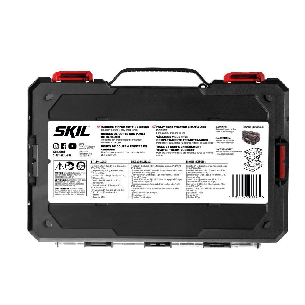 SKIL Carbide-Tipped Router Bit Set 30 Piece RTB7502 - Acme Tools