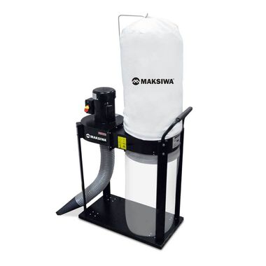 Maksiwa International Dust Collector 600 CFM 127/220V 1 Phase 1HP 1 Entry