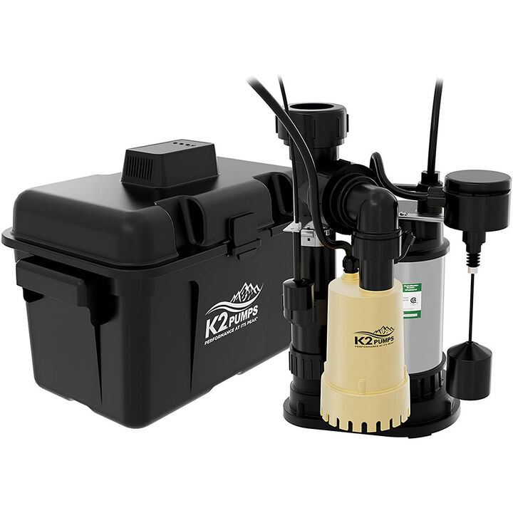K2 Pumps Compact Primary & Backup Pump System
