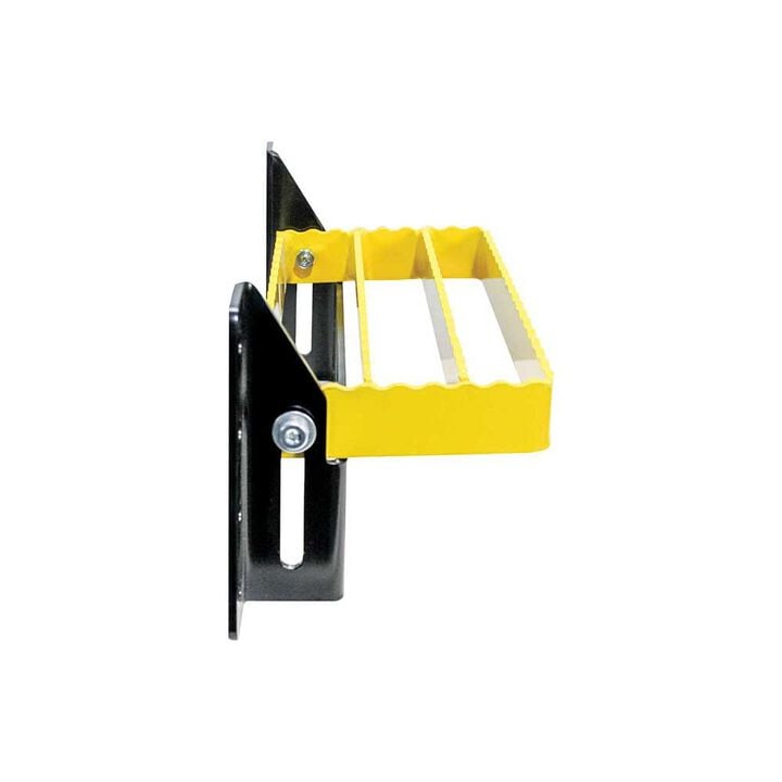 K&M Manufacturing Universal Flip-Up Tractor Step Black & Yellow, large image number 3