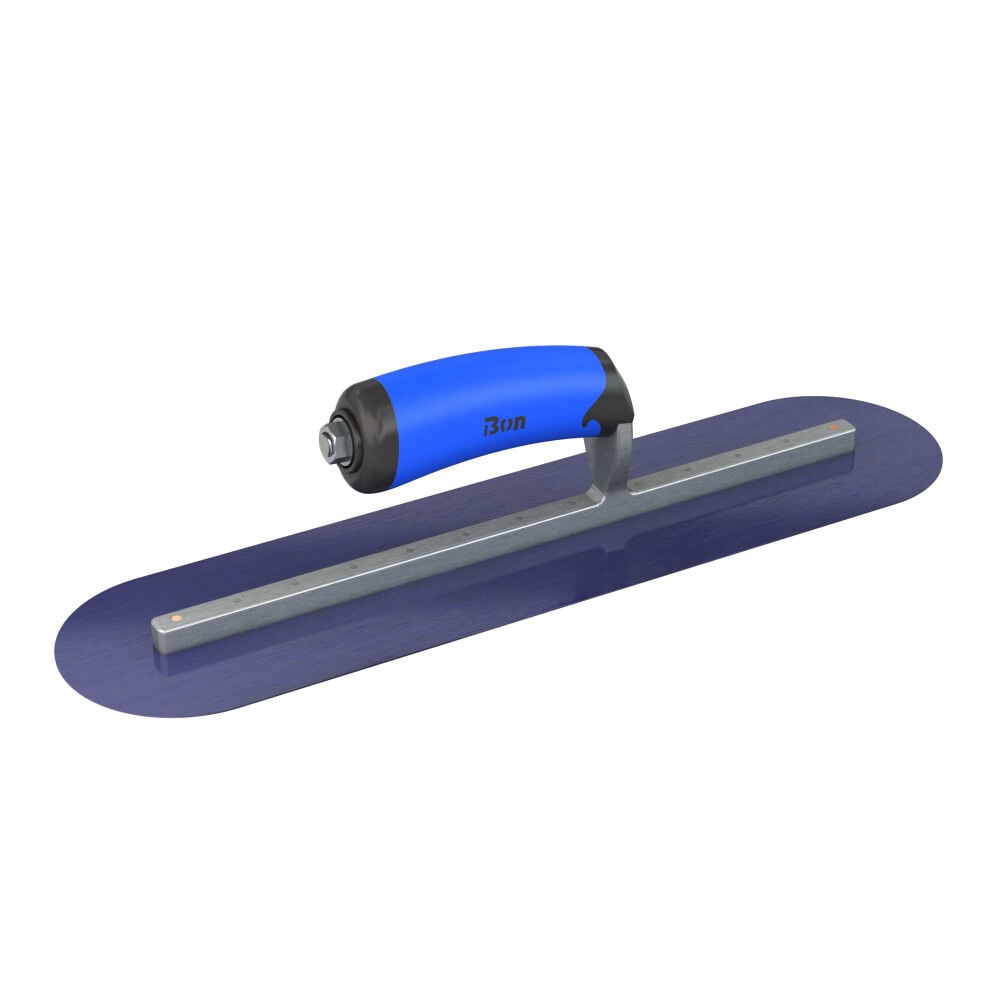 Bon Tool Finish Trowel Round Blue Steel 16 Inch x 4 Inch with Comfort Grip Handle, large image number 2
