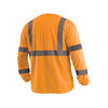 Occunomix Hi-Vis Orange Wicking Birdseye T-Shirt Long Sleeve 4X, small image number 2