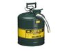 Justrite 5 Gal Steel Safety Green Oil Can Type II, small