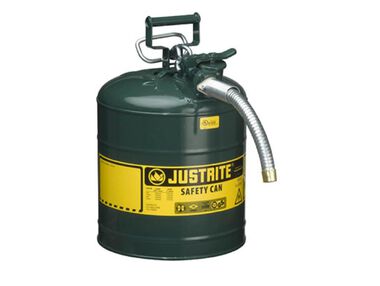 Justrite 5 Gal Steel Safety Green Oil Can Type II, large image number 0