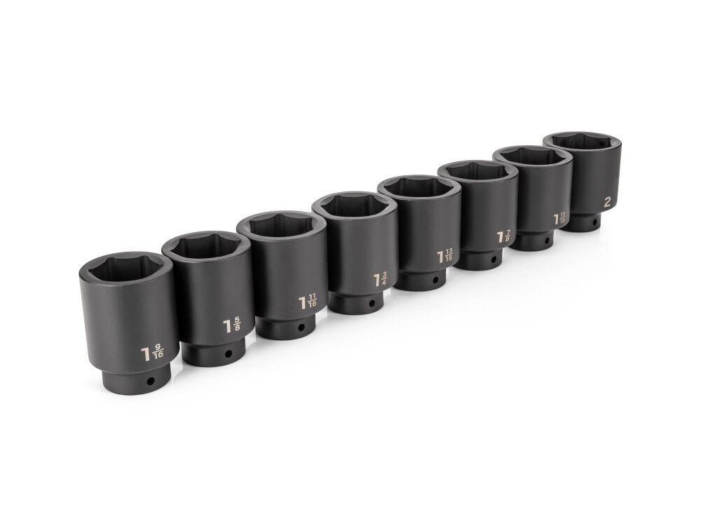 Tekton 1/2 Inch Deep 6-pt Impact Socket Set 8 Piece 1-9/16-2 Inch, large image number 2