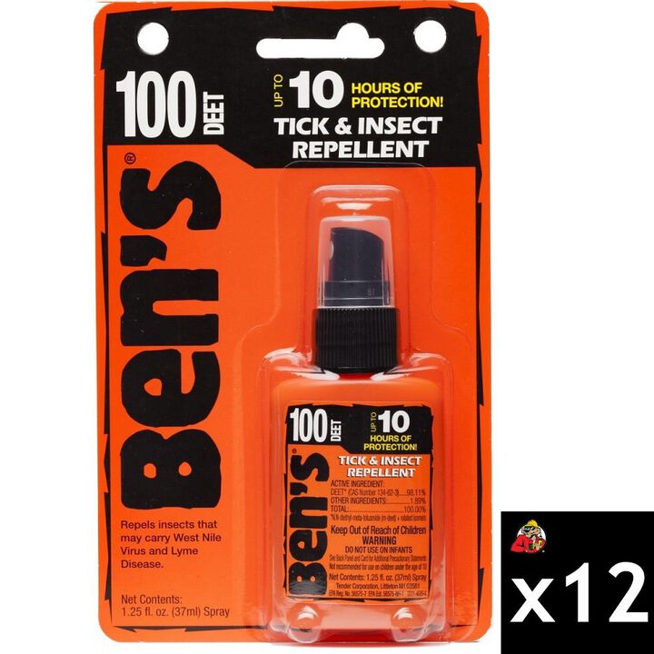 Bens 1.25 Oz DEET Tick & Insect Repellent 12 Piece Bundle