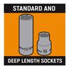 GEARWRENCH 179 Piece 1/4 Inch, 3/8 Inch, 1/2 Inch Dr. SAE/MM Mechanics Hand Tool Racing Set, small image number 4