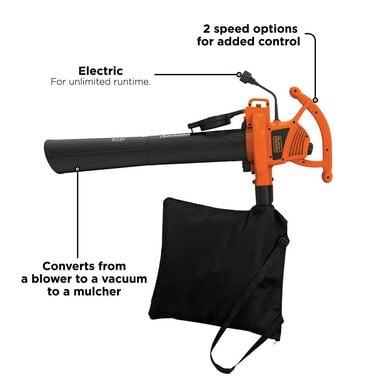Black and Decker 12 Amp Blower/Vacuum/Mulcher, large image number 2