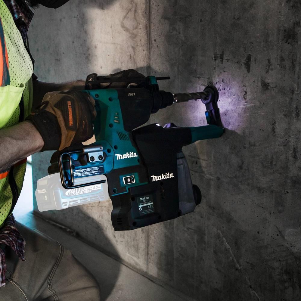 Makita 40V max XGT 1 1/8in AVT Rotary Hammer with Dust Extractor (Bare Tool), large image number 8
