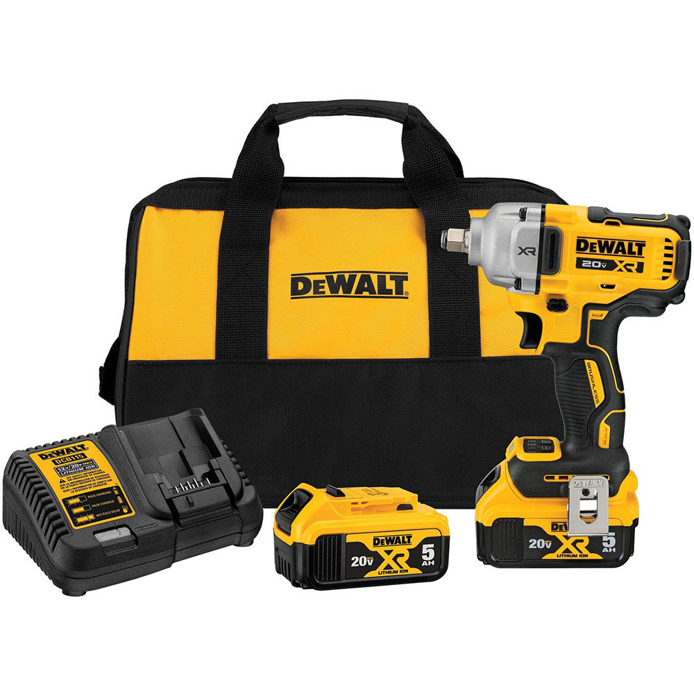 DEWALT 20V MAX XR 1/2in Mid Range Impact Wrench Kit with Hog Ring Anvil Sansujyuku sansujyuku.com