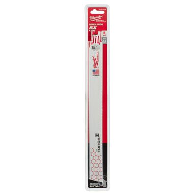 Milwaukee 12 in. 14 TPI THE TORCH SAWZALL Blades 5PK, large image number 10