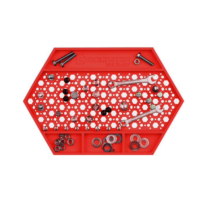 Boltster Multi-Hex Magnetic Fastener Organizer Tray Red, large image number 4