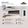 Napoleon Entice 60 Inch Black Single-Sided Wall-Hanging Electric Fireplace, small image number 3
