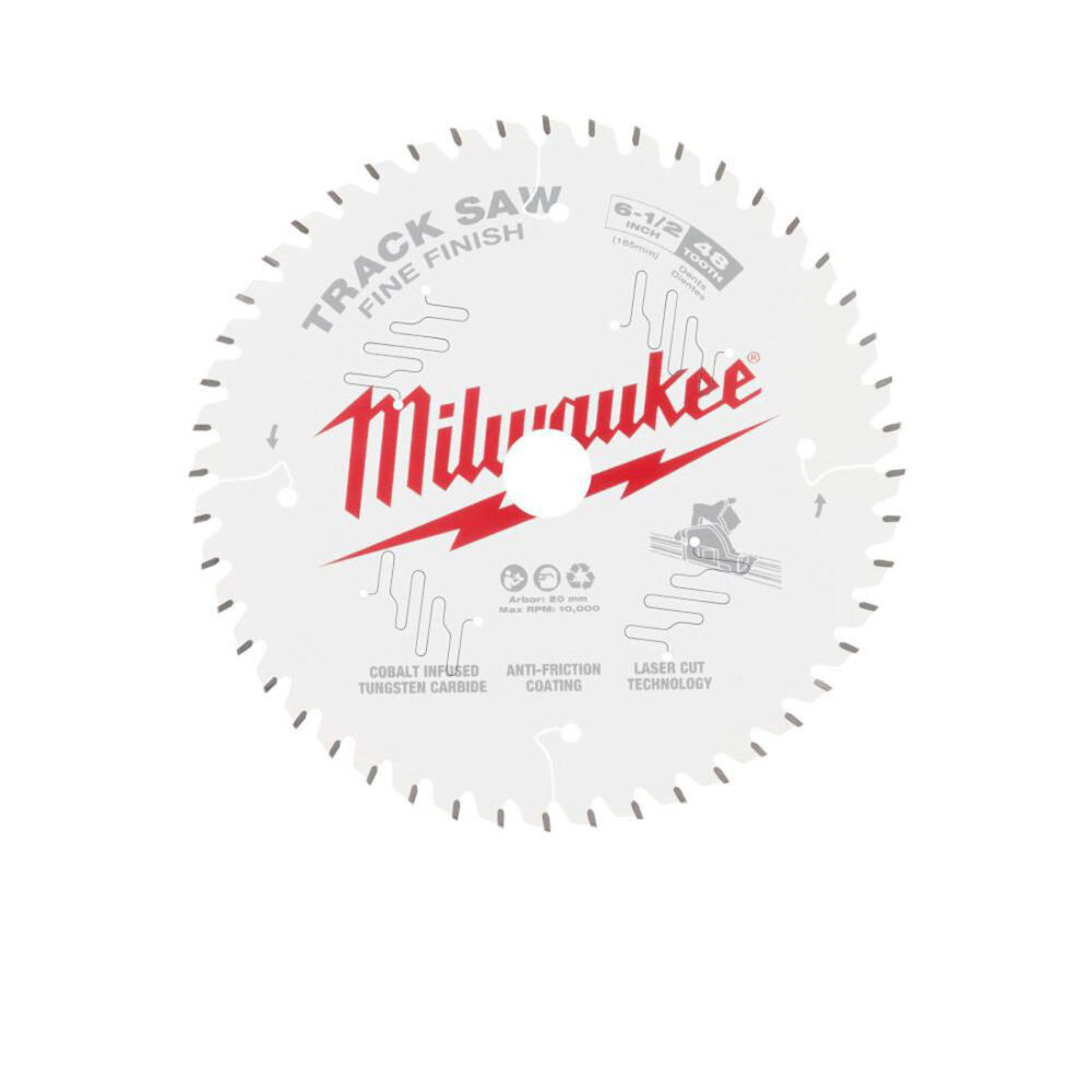 Milwaukee 6 1/2inch 48T Fine Finish Track Saw Blade, large image number 2
