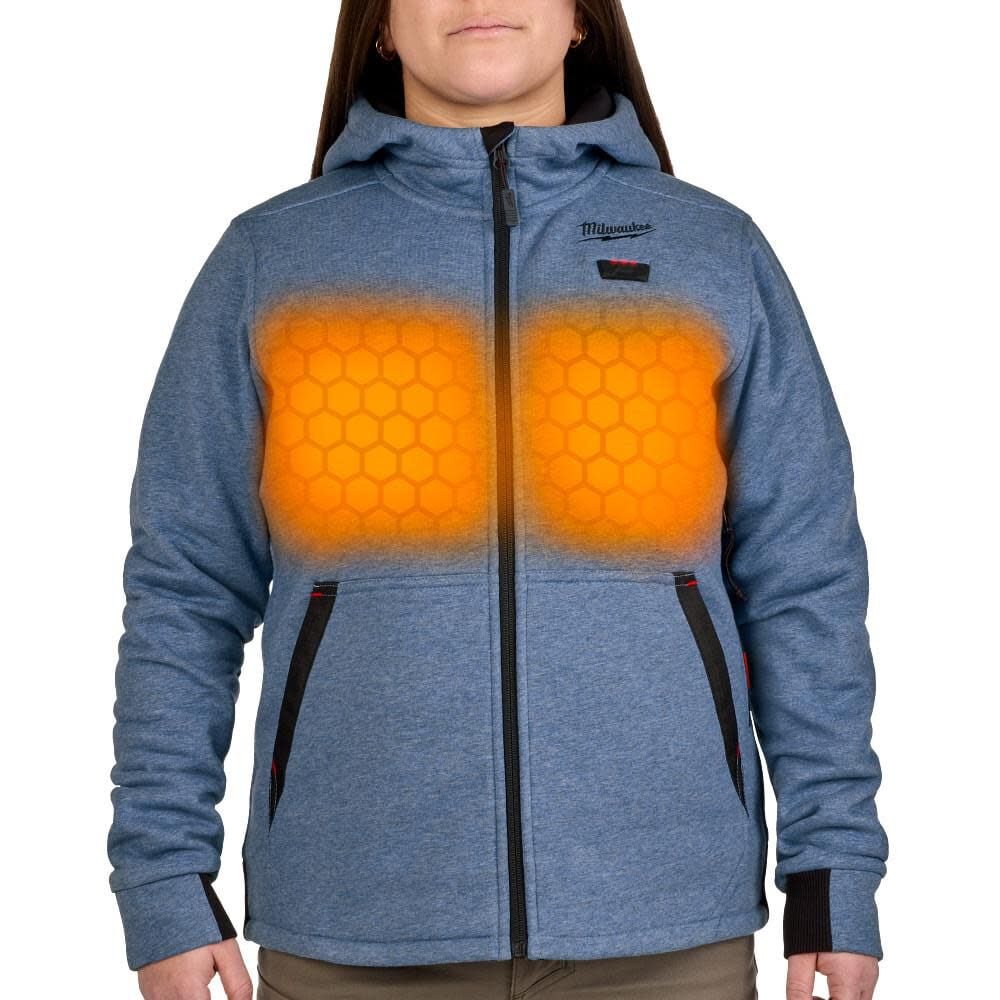 Milwaukee M12 Women's Heated Hoodie Kit, Blue, Size Medium - F200U-21M