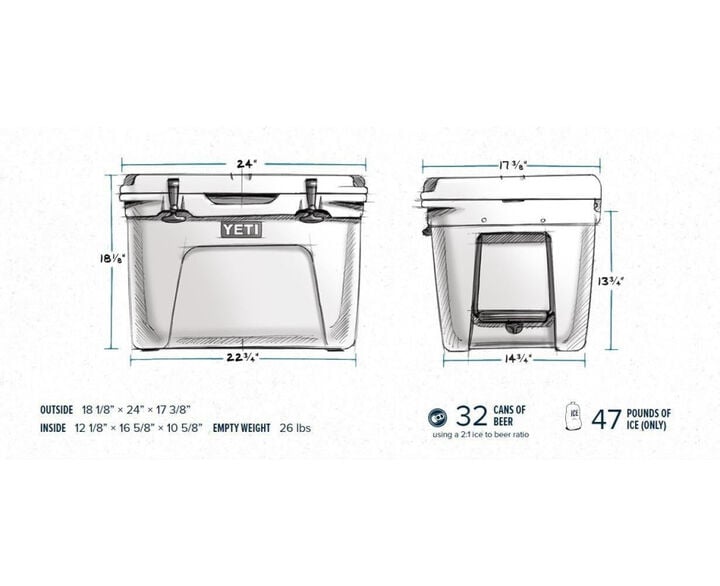 YETI Tundra 50 Hard Cooler White, large image number 3
