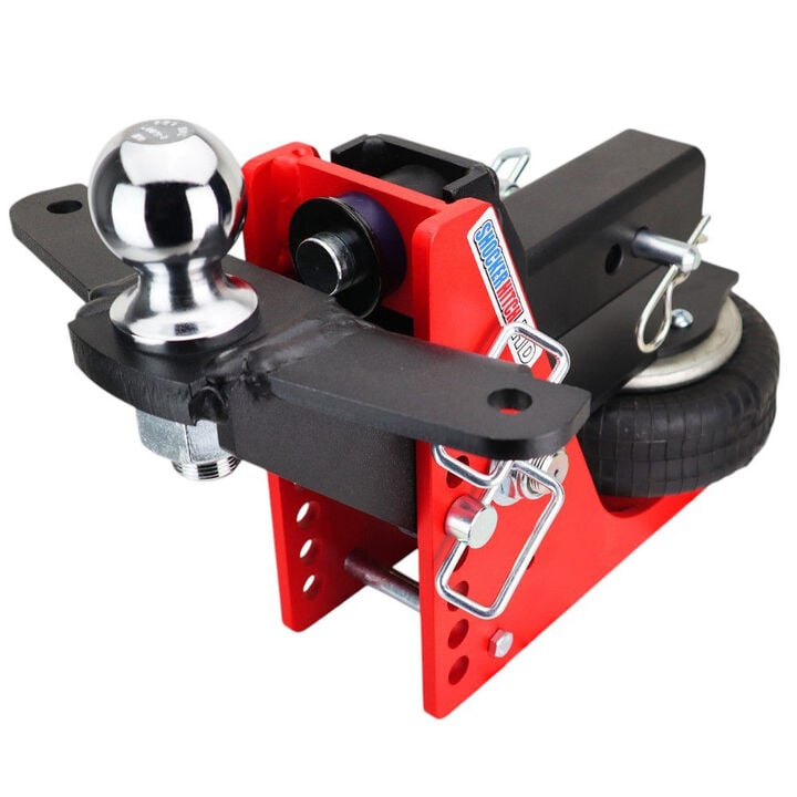 Shocker Hitch HD 20K 2.5 Inch Air Receiver Hitch & Raised Sway Bar Tab Ball Mount 2-5/16 Inch Hitch Balls, large image number 1