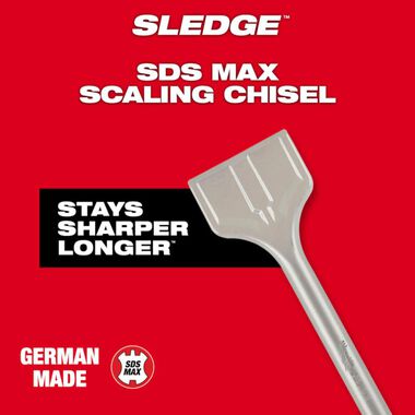 Milwaukee SDS-Max 3 in. x 12 in. Demolition Scaling Chisel, large image number 5
