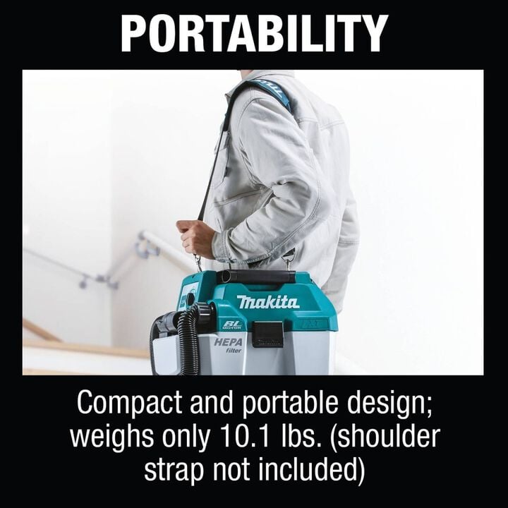 Makita 18V LXT Li-Ion Brushless 2Gal HEPA Wet/Dry Vacuum (Bare Tool), large image number 15